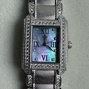 Judith Ripka Mother of Pearl and Diamonique Watch